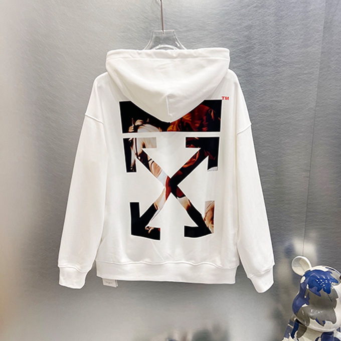 off white oil painting horse arrow hoodie